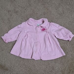 Vintage Sesame Street Pink Baby Jacket with Embroidery 3-6 Month